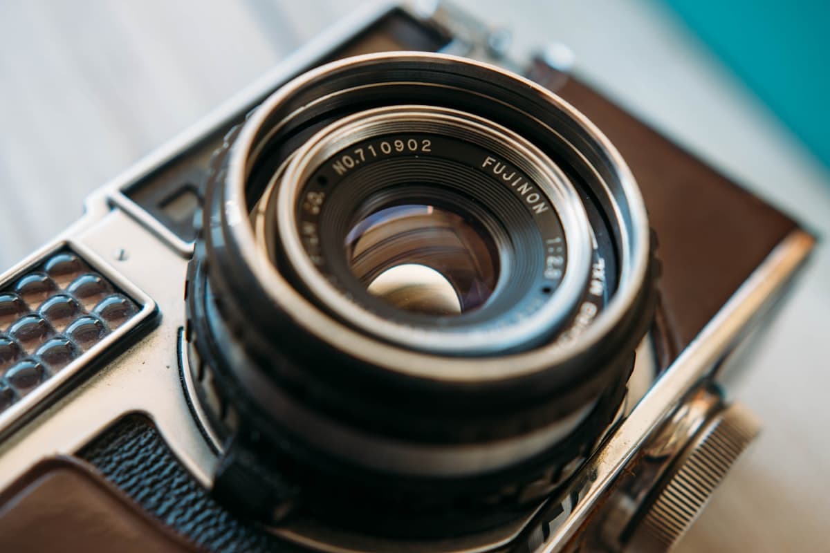 A vintage film camera